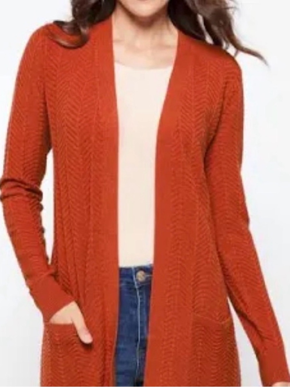 Love Ellie Stylish Pink Open-Front Cardigan Sweater